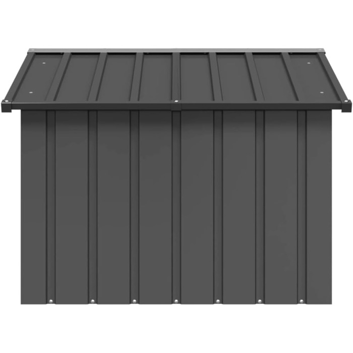 Будка для собак vidaXL антрацитова 116,5x103x81,5 см, оцинкована сталь