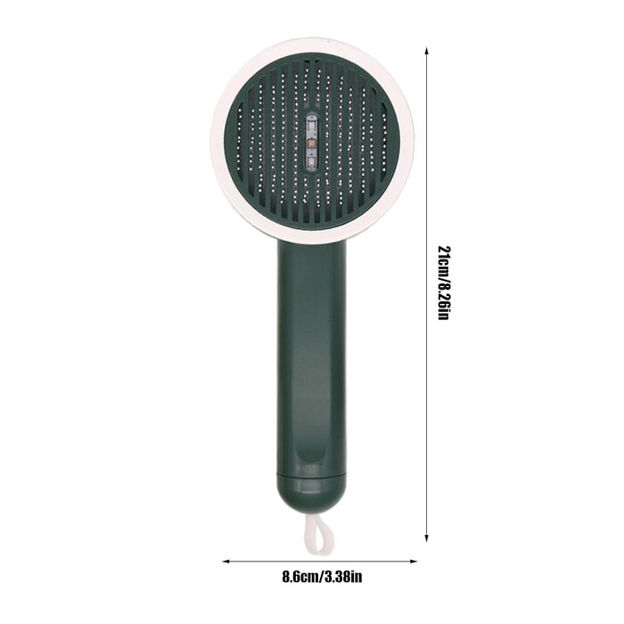 Гребінець для собак та цуценят Slicker від випадання шерсті | Ергономічна гребінець з кнопкою для розплутування для щоденного догляду за шерстю, білий (зелений)