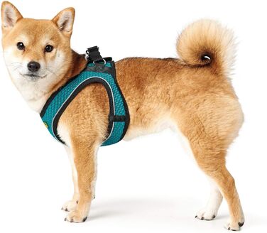 Нашийник для собак HUNTER HILO COMFORT, турквіс, S-M. Легкий, з сітчастого матеріалу, з відбиваючими елементами, для собак маленької та середньої породи.