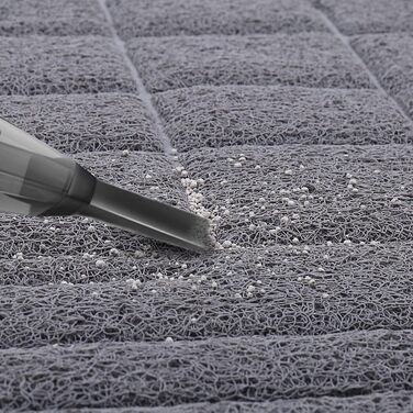 Килимок для котячого туалету VIVAGLORY, 90x60 см, сірий - миється, для збору наповнювача