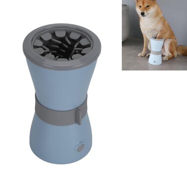 Автоматичний мийник лап для собак, електричний, з м'якими щетинками, 360°, блакитний