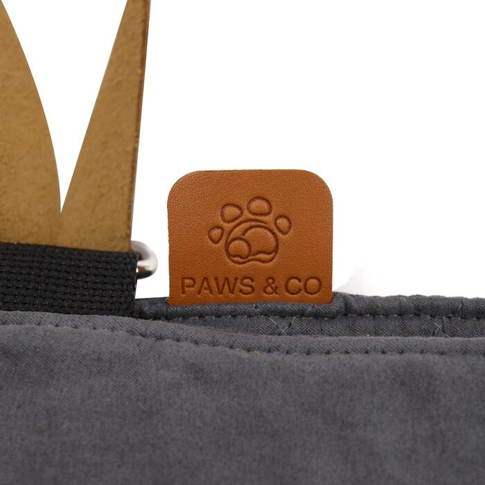 Складаний килимок для собак Paws&Co, портативний, для подорожей, кемпінгу та пікніка, сірий, 100x65 см