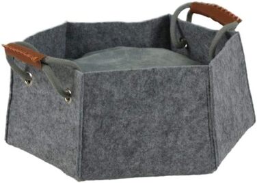 Корзина для собак і котів з фетру сірого кольору, розмір 2 (розмір 1)