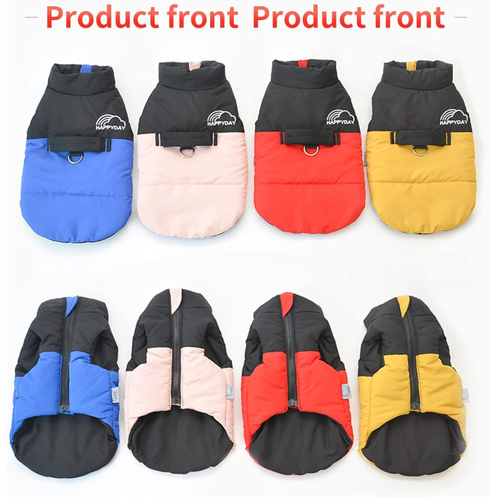 PETCUTE Зимовий теплий водонепроникний одяг для собак, куртка для малих, середніх та великих собак, з отвором для повідка, ідеально підходить для зими, осені та весни, M, червоний