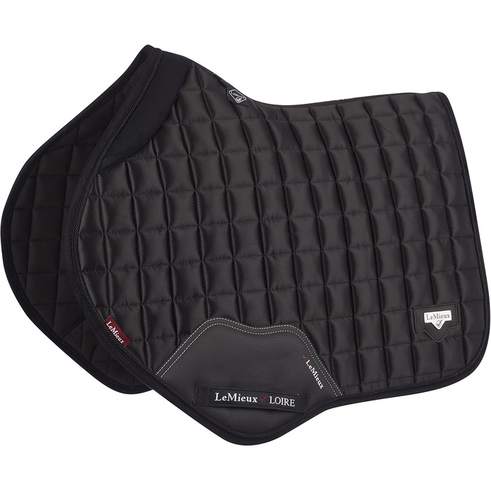 Сідельна підкладка LeMieux Prosport Lustre Close Contact чорна, розмір L, квадратна, з D-кільцем, Loire Memory