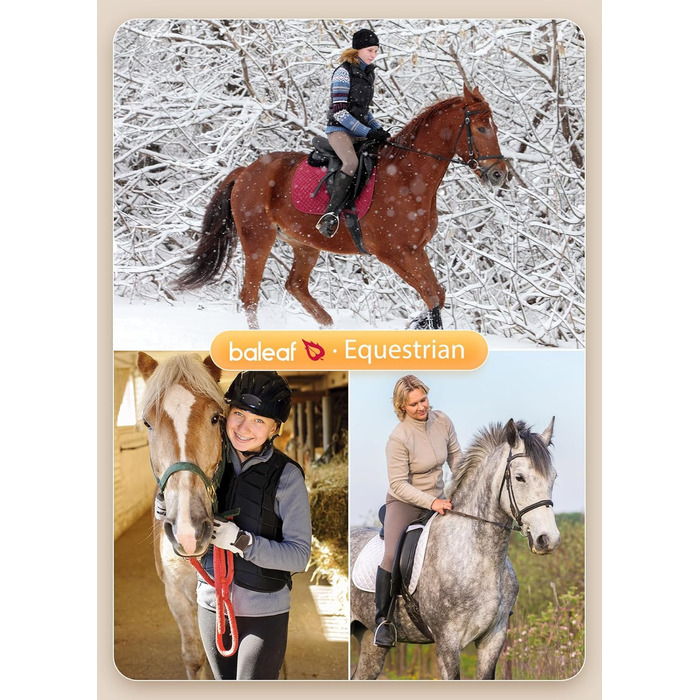 Жіночі зимові штани для їзди верхи Baeaf з флісу, з вобезом, з кишенями на блискавці (M, Navy)