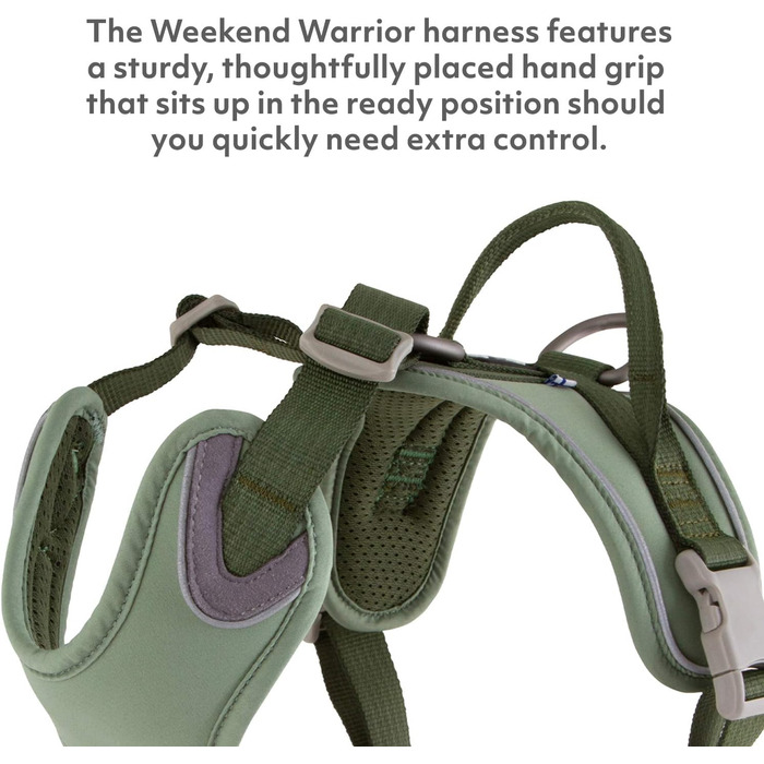 Шлея для собак Hurtta Weekend Warrior Eco, зелена, 81-99 см