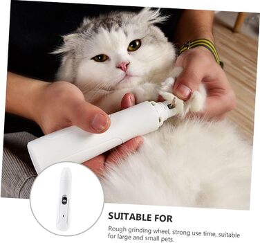 Електричний триммер для нігтів Milisten для собак та котів - тихий та безпечний, USB-зарядка