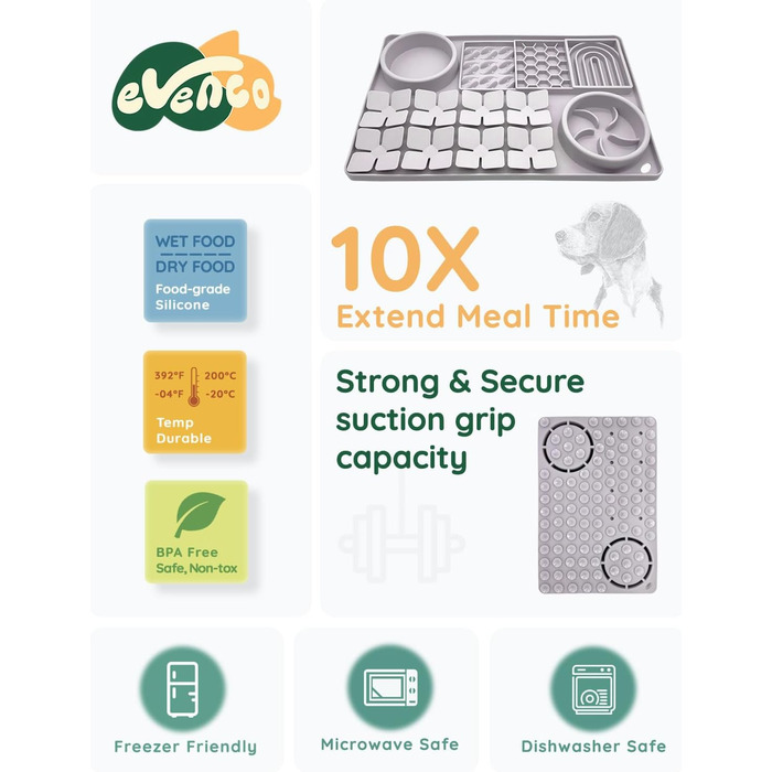 Миска для повільного годування, силіконовий килимок від протікання з присосками для собак та котів, килимок для нюхання, іграшка-головоломка для нудьгуючих цуценят, інтерактивна миска для повільного годування