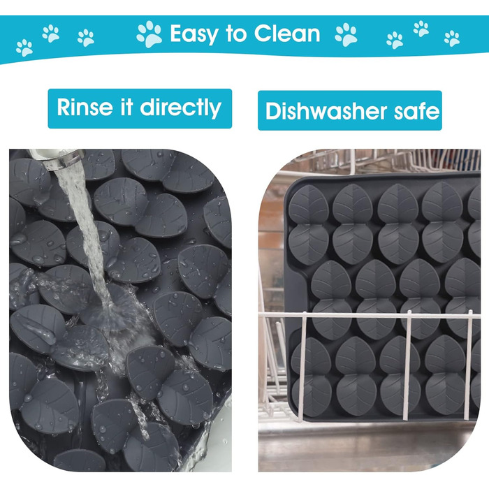 Килимок для собак VOOWO, силіконовий килимок-головоломка для собак, миска для повільного годування, килимок для годування собак, килимок-головоломка для маленьких, середніх та великих собак (сірий, маленький)