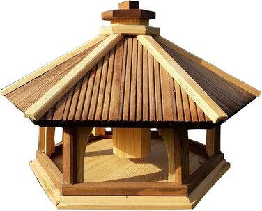Годівниця для птахів шестикутна з дерева Vogel Futter Haus