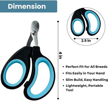 Richpet PrecisionPaws Кігтеріз з нержавіючої сталі для котів, собак і птахів XS, професійний, гострі леза, нековзна ручка