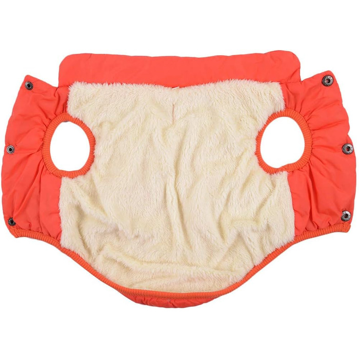 Теплий зимовий жилет для собак з флісовою підкладкою, захист від вітру, (XS: обхват грудей 35 см), помаранчевий