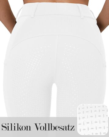 Легінси для їзди верхи зимові жіночі Vollbeatz Thermo з флісовою підкладкою, непромокаючі, з кишенею для телефону та петлями для ременя (білі, XL)