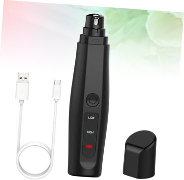 Електричний триммер для когтів домашніх тварин HEMOTON - для собак та котів. Безпечний та зручний у використанні. Чорний колір