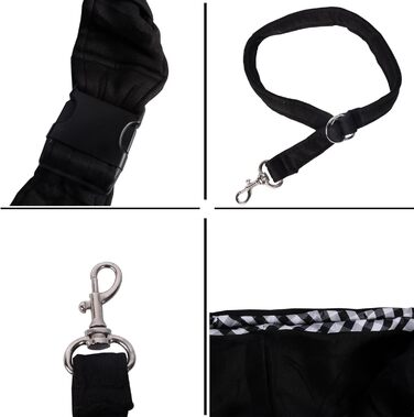 Сумка-кенгуру для цуценят до 7.5 кг, чорна: переноска для собак та котів з регульованим ремінцем