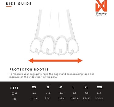 Чоботи захисні Non-Stop Dogwear Protektoren, чорні/помаранчеві, розмір XXL, 4 шт.