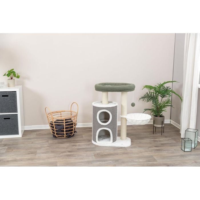 Дерево-подряпування TRIXIE Dante 114 см, бежеве – багатоярусне, з місцями для відпочинку та іграми