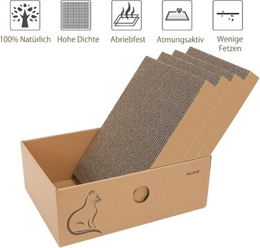 Котячий когтетоп AUSCAT L-подібний з іграшками, 69 см, 4 шт.