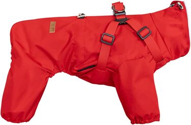 Водонепроникний дощовик для собак, регульований, з 4 лапами, відбиваючий, для малих та середніх собак, розмір M, червоний (довжина спини 25 см)
