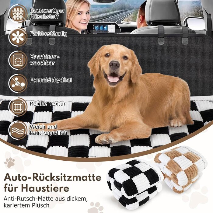 Килимок для собак у машину: водонепроникний, антиковзкий, універсальний (Чорний)