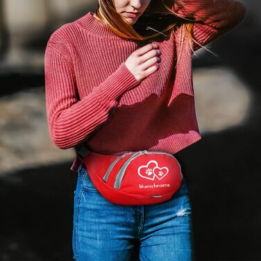 Персоналізована сумка для ласощів для собак з іменами та дизайном | Сумка для дресирування собак | Зелено-блакитний колір