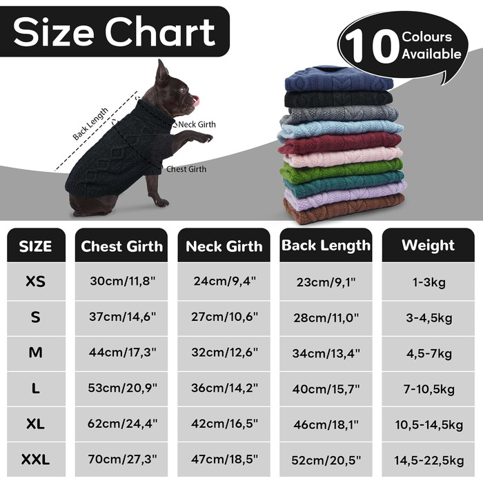 Чорний пуловер для котів та собак, теплий, з отвором для повідка, розміри S, XXL