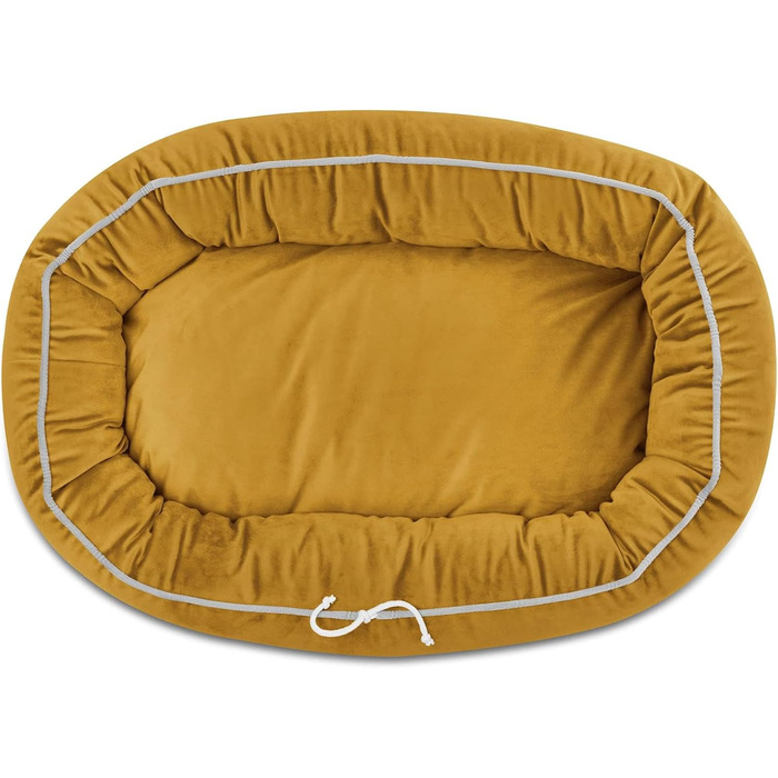 Ортопедичне ліжко для собак середніх порід 95x65 см Hazelnut (S 70x50, Жовтий)