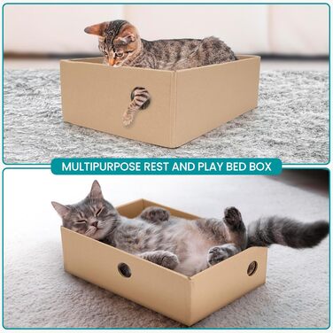 Кігтеточки Belle Vous з картонної коробки (5 шт.) 24 x 33 см - Змінні картонні килимки для котів