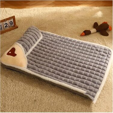 Ортопедична подушка для собак маленьких та середніх порід - миється, не ковзає, з високим бортиком, знімний чохол (Колір: коричневий, Розмір: 75x45 см)