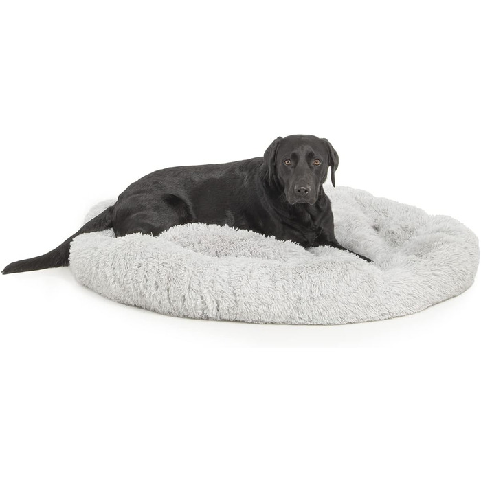Wallace & Jones | Плюшеве ліжко для собак Sarnia - XL, сірий, 115 x 115 x 26 см