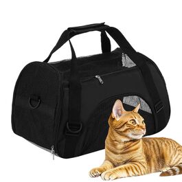 Сумка-переноска для собак, чорна: дихаюча, водонепроникна, легка, для подорожей та прогулянок