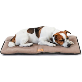 Килимок для собак Ferplast, лежанка-софа, середній розмір, 65 x 48 x 3,5 см, чорний, з мікрофлісу, водонепроникний, миється