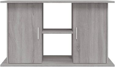 Тумба для акваріума Homgoday з полицями та відсіками, сірий Sonoma, 101x41x58 см, ДСП