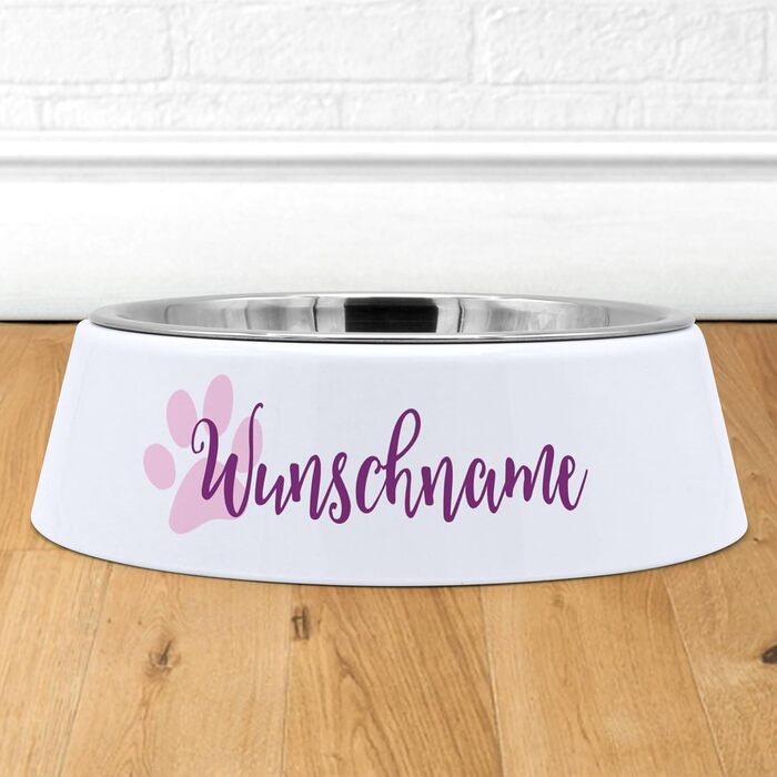 Миска для корму для собак з іменем PrintPlanet® - персоналізована миска для тварин з гравіюванням (Layout 1)