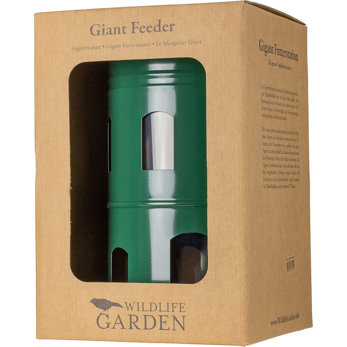 Годівниця для птахів Wildlife Garden WG327, зелена, металева, велика