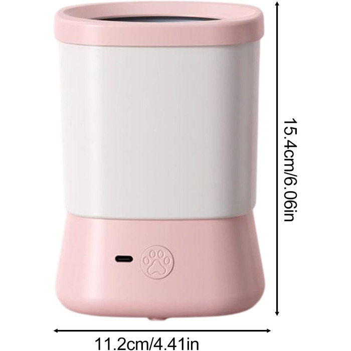 Очисник лап для собак Zahoken: портативний, 2 швидкості, захист від бризок, для дому, прогулянок та подорожей (рожевий)