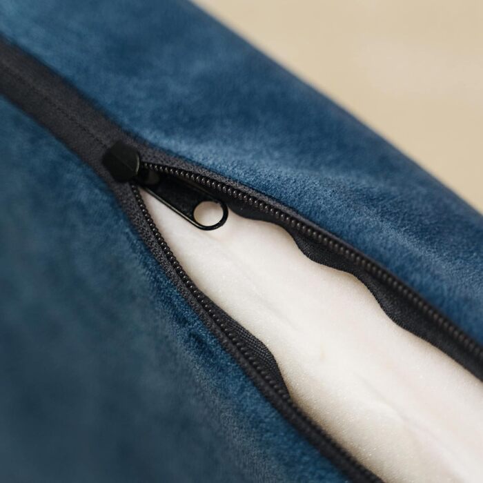 Подушка для домашніх тварин LAUBLUST, 54 x 37 x 7 см - лежанка для собак та котів, блакитна