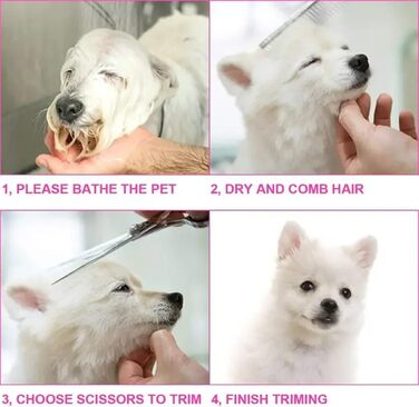 Професійна ножиця для грумінгу собак, 6.5 дюймів, набір з нержавіючої сталі 4 в 1 (витончення, пряма, вигнута)