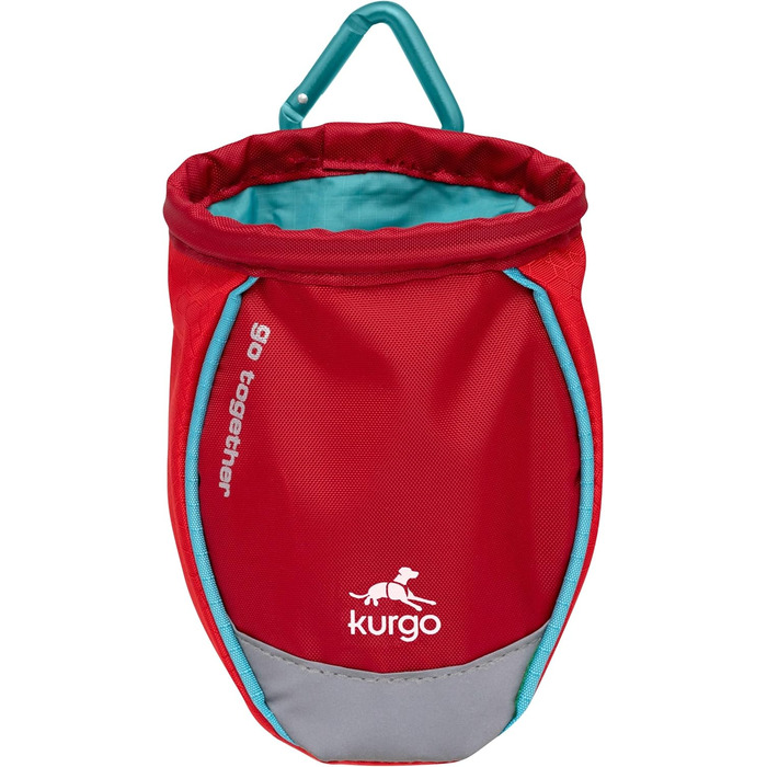 Сумка для тренування собак Kurgo Keksbeutel, червона, з кліпсою та карабіном