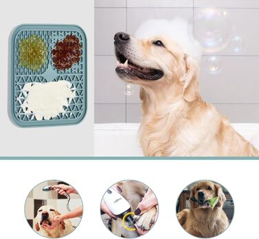 Лежанка-лікувальна килимок OHMO Schleckmatte для собак великих порід, цуценят та котів - 2 шт. Милий дизайн кактуса, для зняття тривоги та повільного годування, харчовий силікон (Кораловий&Вишневий)