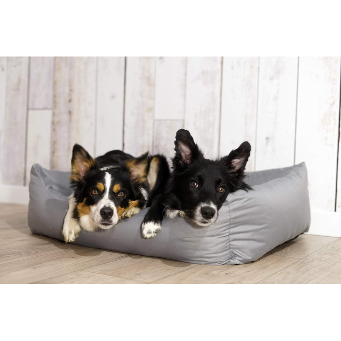 Водонепроникне ліжко для собак 4L Textil Koko великих порід, корзина для собак, знімний та пральний чохол, коричневий (100x80 см)