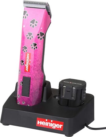 Машинка для стрижки Heiniger Saphir Pink SS з дротом і головкою №10, два акумулятори
