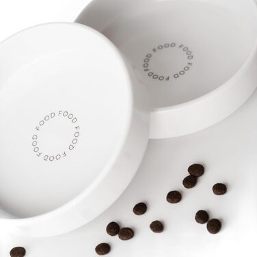 Керамічна годівниця для котів Minty&Marla® Food | Біла, преміум-якість