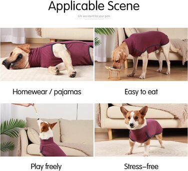 Світшот для собак Heywean з флісу, теплий пуловер для маленьких та середніх собак, одяг для домашнього та зовнішнього використання, колір бордовий (M, 1 шт.)