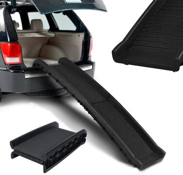 Наізі Рампа для собак 156см, складна, з антиковзким покриттям, для собак/кішок/домашніх тварин до 90 кг, чорна