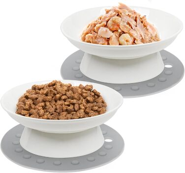 Набори мисок для котів Katzennapf (2 шт) з кераміки, підняті миски для котів, миски для води та корму