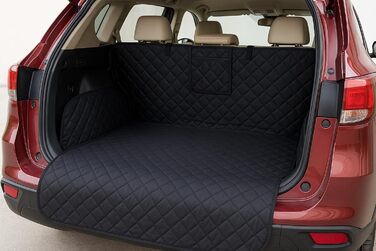 Набір для автомобіля для собак: водовідштовхувальний килимок у багажник та регульоване перегородка (90-155 см ширина, 75-134 см висота) – універсальний, міцний