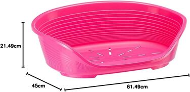 Лежанка для собак та котів Ferplast Siesta Deluxe 4, рожева, 62 x 45 x 22 см