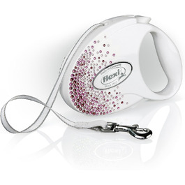 Повідок-рулетка Flexi Glam Splash Pink M, 5 м, для собак, рожевий
